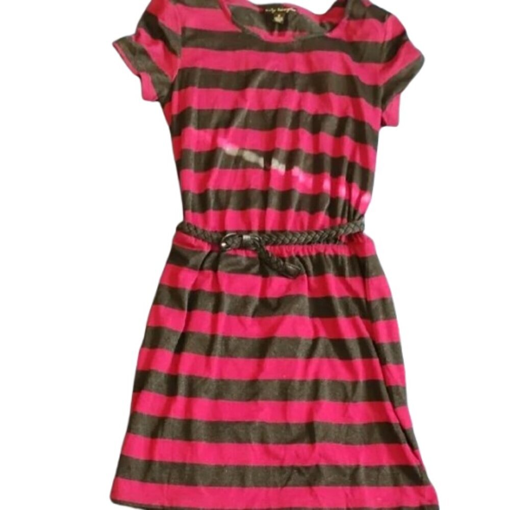 🚨5 For $25🚨 City Triangles Pink and Black Striped Mini Dress